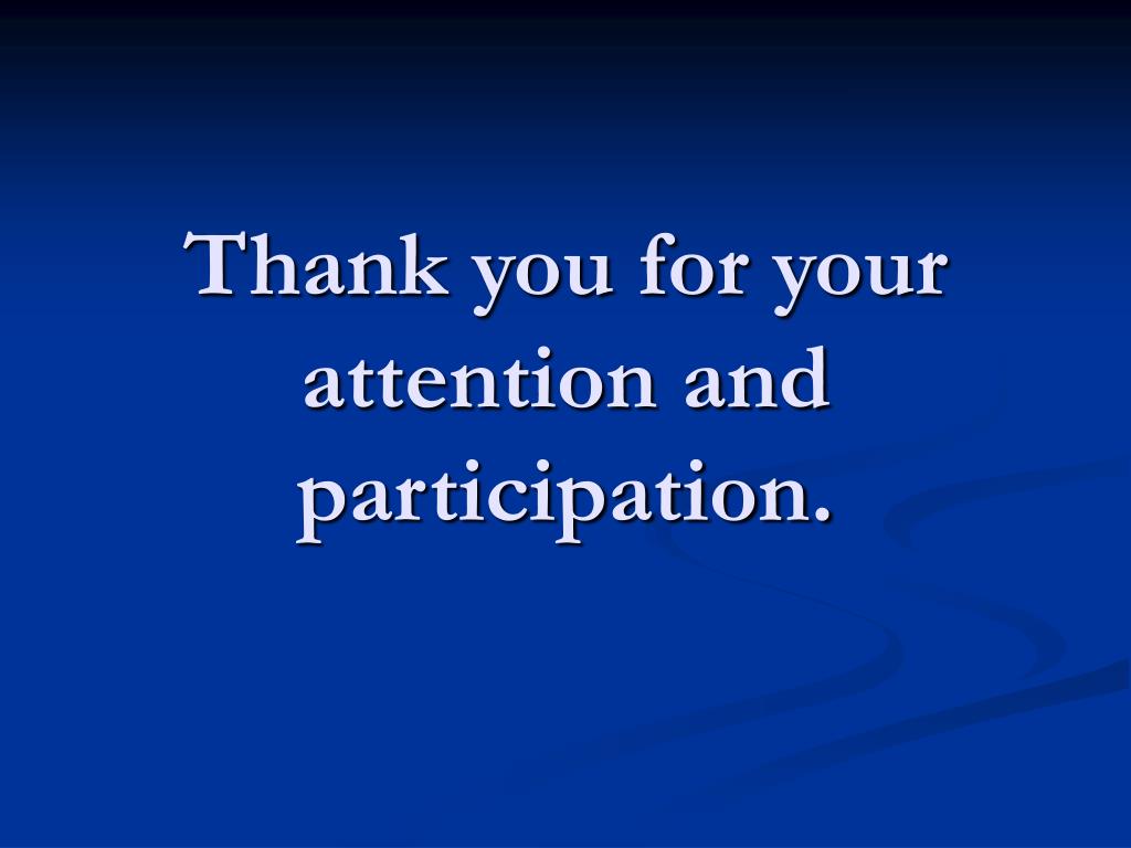 how to say thanks for participation