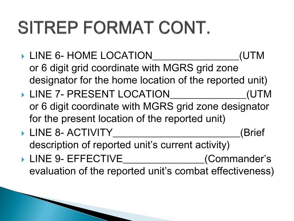PPT Performing Voice Commands SITREP, 9 Line MEDEVAC and Visual PPT Performing Voice Commands SITREP, 9 Line MEDEVAC and Visual