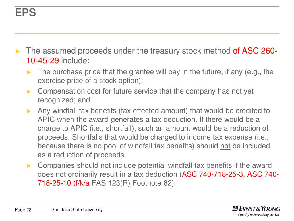 Anti-dilutive stock options calculation