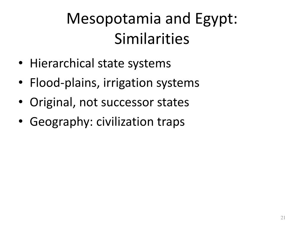 political similarities between mesopotamia and egypt