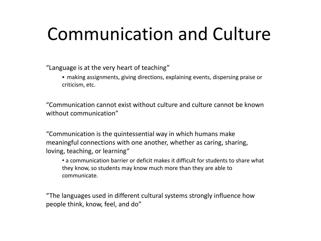 Communication culture coursework