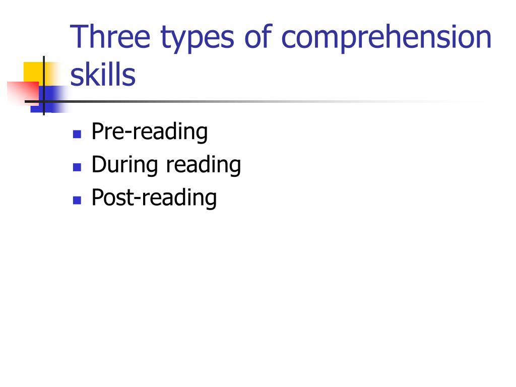 Types Of Comprehension Skills