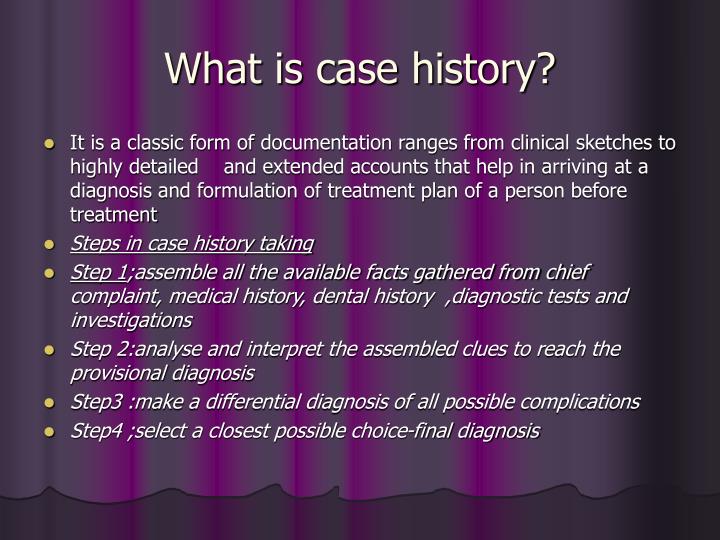 What Is Case History At Arla Andrews Blog what-is-case-history-at-arla-andrews-blog