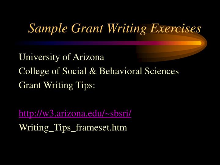 sample grant writing sample grant writing