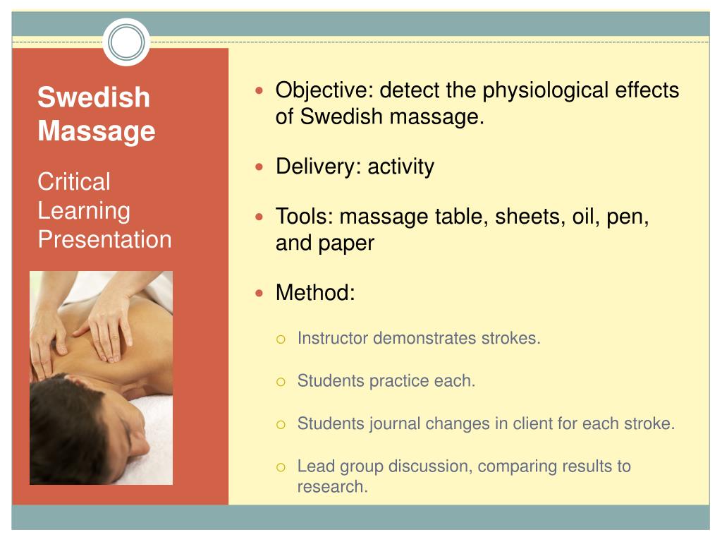 what are the physiological effects of massage