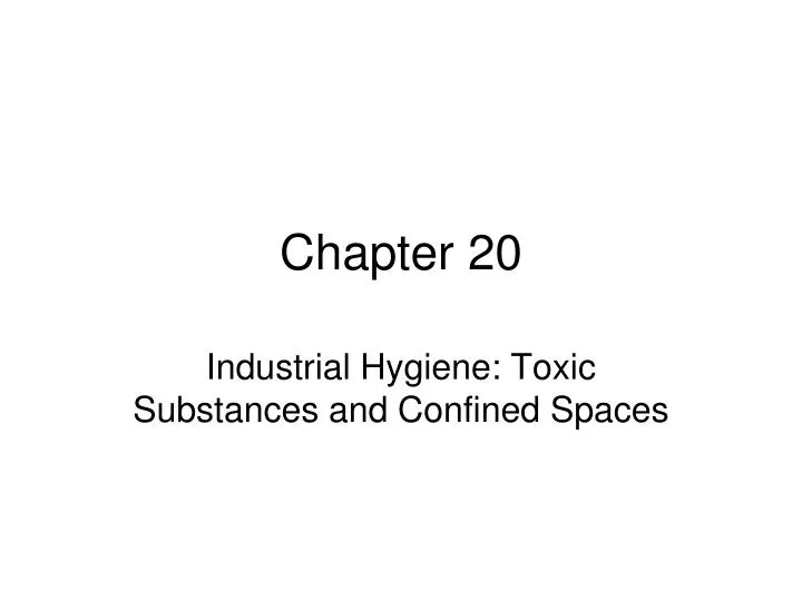 Confined space dissertation