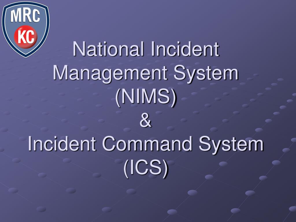 Ppt National Incident Management System Nims Incident Command