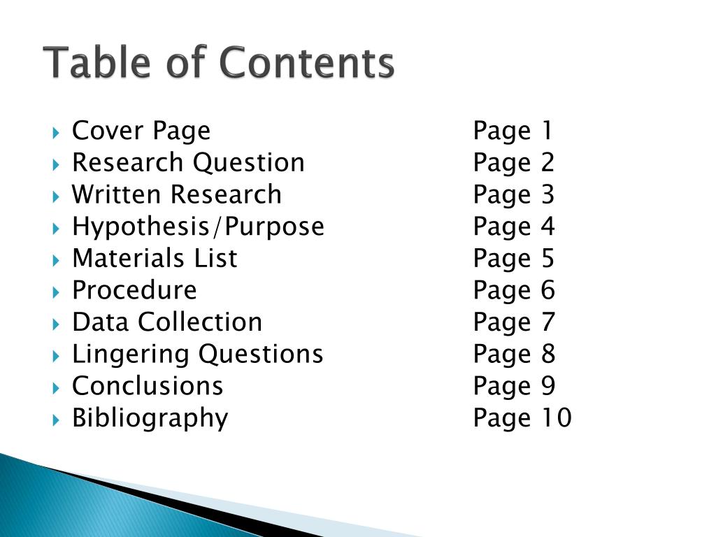 PPT Science Fair Project PowerPoint Presentation ID 703037