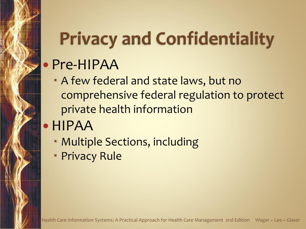 health care laws regulations and standards The health insurance portability and accountability act (hipaa) of 1996 the establishment of national standards for electronic health care. health care laws regulations and standards The health insurance portability and accountability act (hipaa) of 1996 the establishment of national standards for electronic health care.