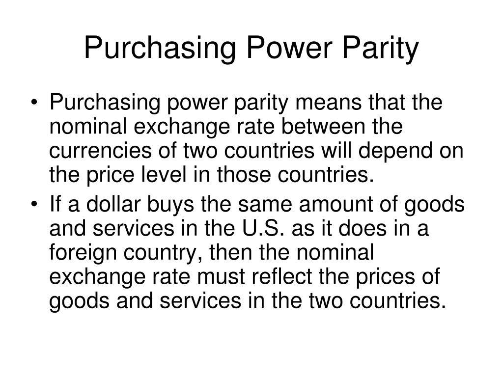 Dissertation on purchasing power parity