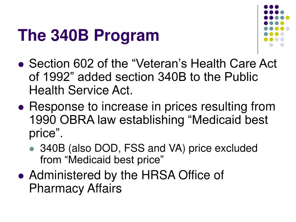 Medicaid Drug Rebate Program 340b