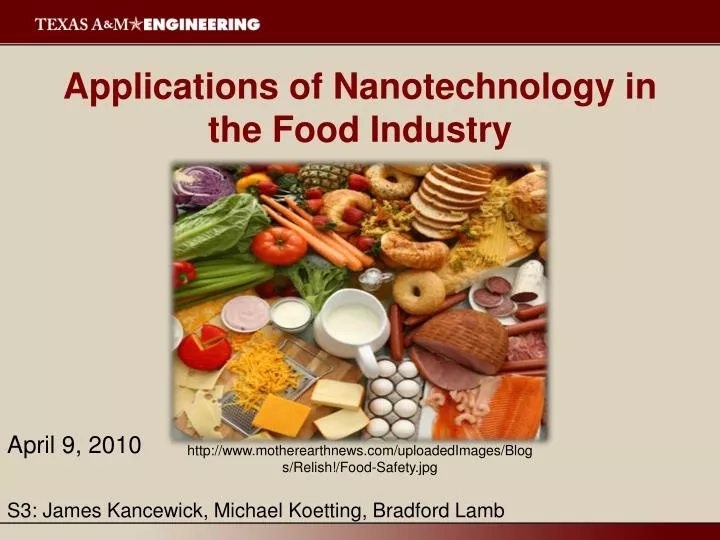 Paper presentation on nanotechnology food to go