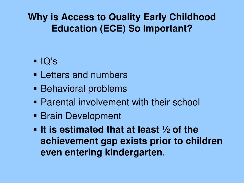 Why early childhood education is so important