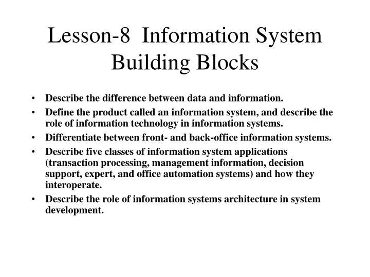 information system building blocks essay information system building blocks essay