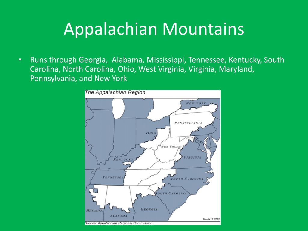 PPT - Major Mountain Ranges and Rivers of the United States PowerPoint