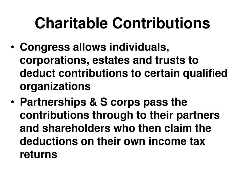 S Corp Charitable Contributions 2025 Zaria Nolana