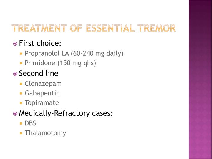 essential tremor treatment