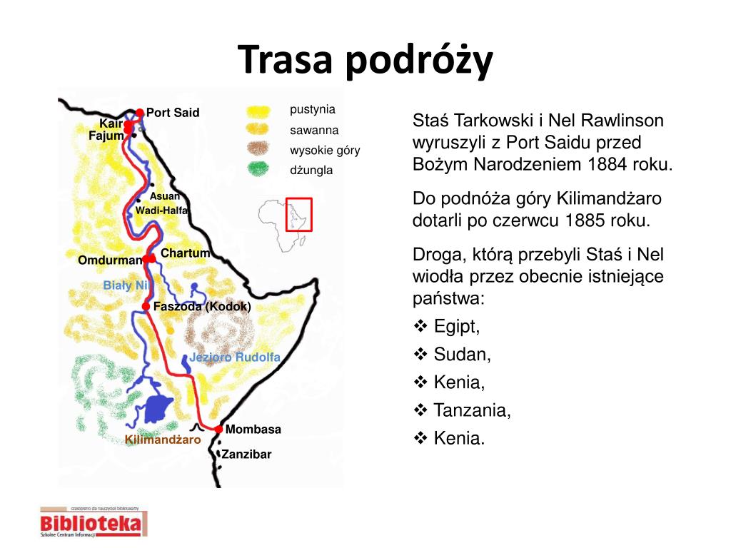 Mapa Przedstawia Szlak Podróży Stasia I Nel PPT - Śladami Stasia i Nel w XXI wieku PowerPoint Presentation - ID:753093