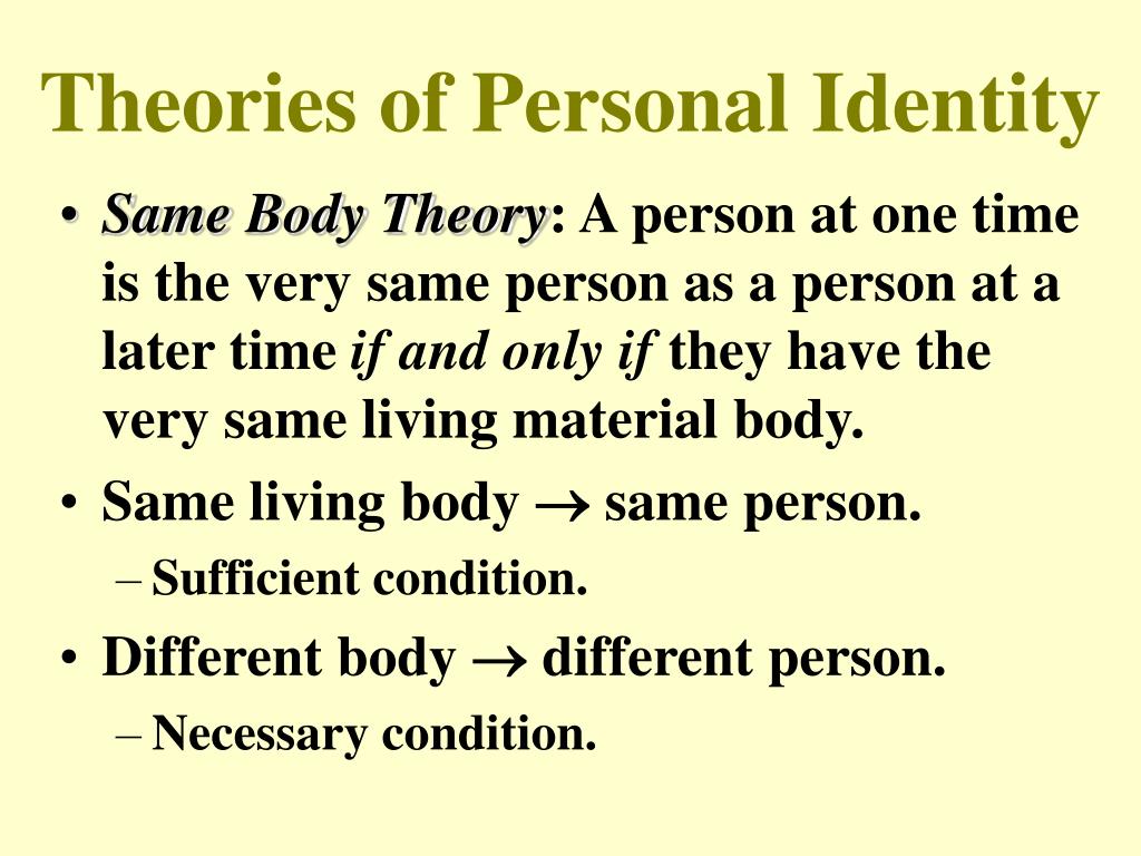 The Theory of Personal Identity