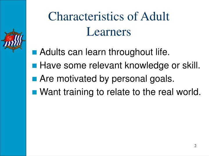 adult learners characteristics
