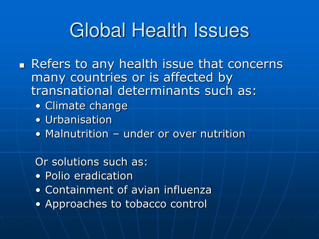 Global Health Problems