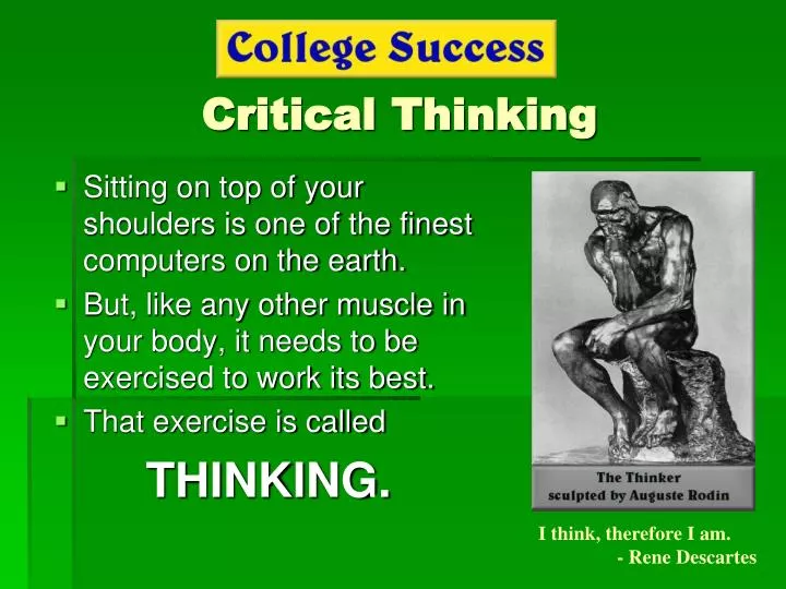 teaching critical thinking powerpoint presentation teaching critical thinking powerpoint presentation