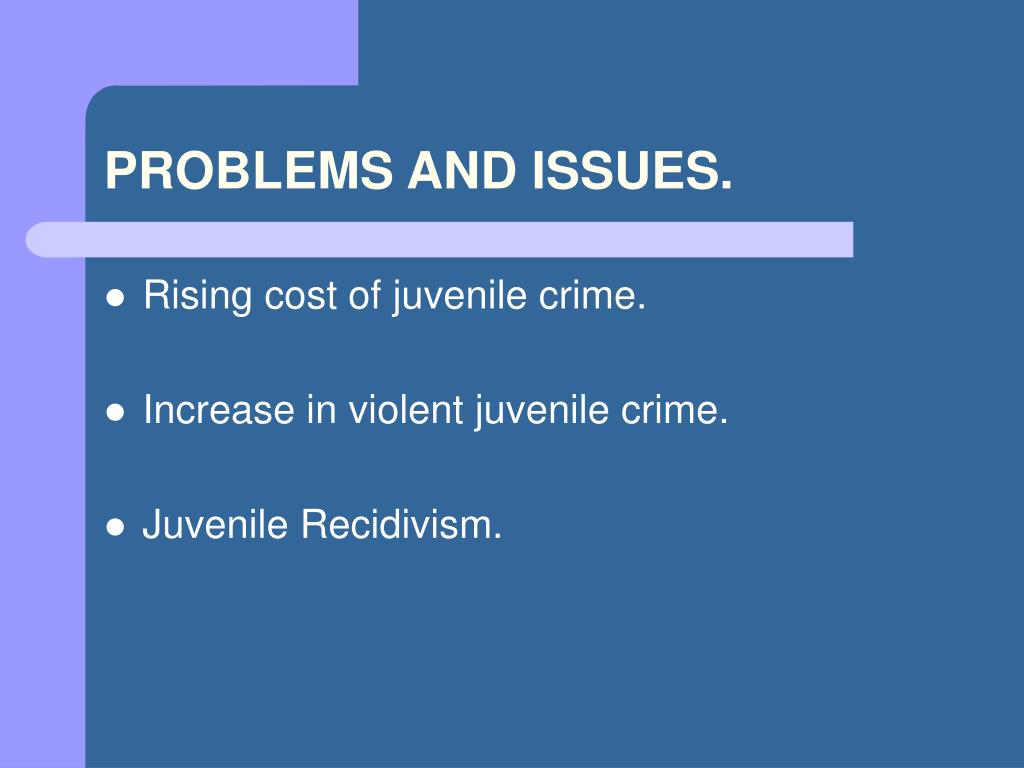 The Issue Of Juvenile Crime
