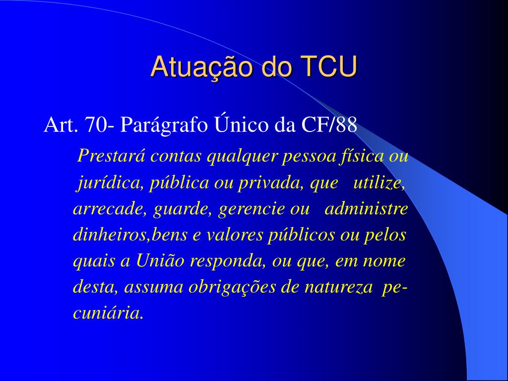 PPT TRIBUNAL DE CONTAS DA UNIÃO Secretaria de Controle Externo