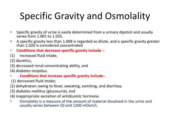 urine osmolality and specific gravity lab values urine osmolality and specific gravity lab values