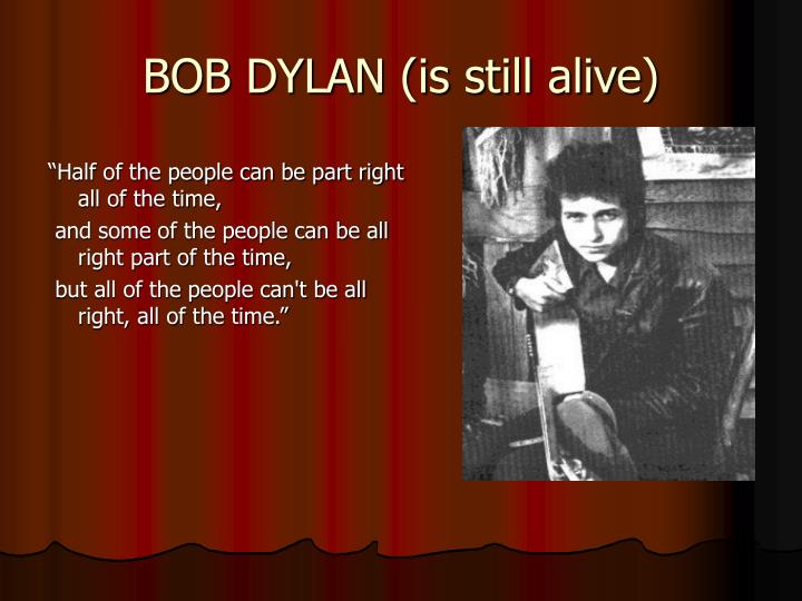 PPT BOB DYLAN PowerPoint Presentation ID817097