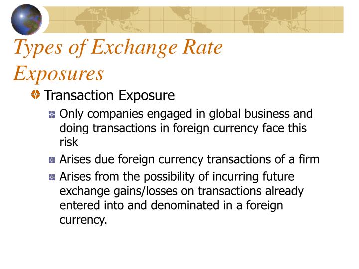 Types of exposure in forex market