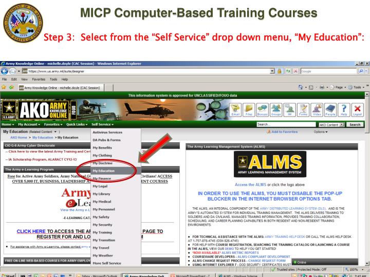 Army Training Alms Army Training Login