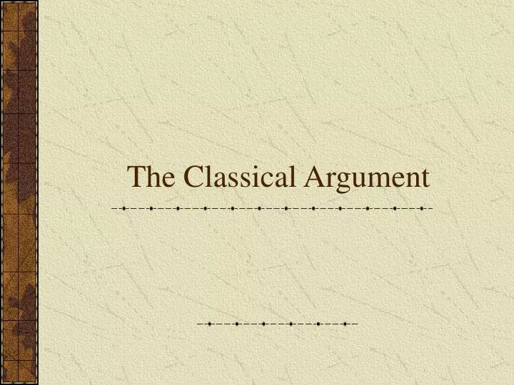 Classical argument essay topics