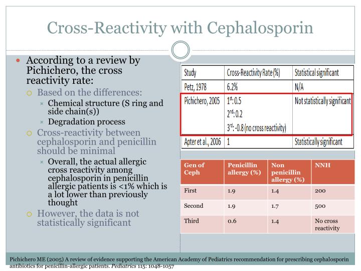 penicillin cephalosporin cross reactivity