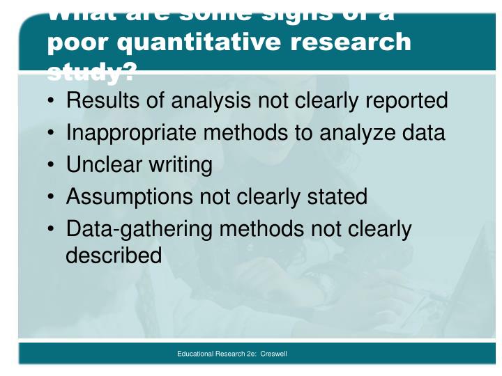 Quantitative research limitations