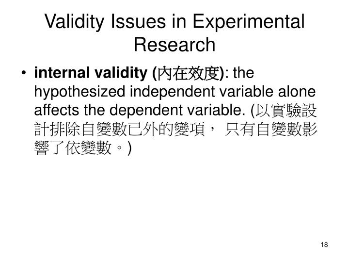 validity research validity research