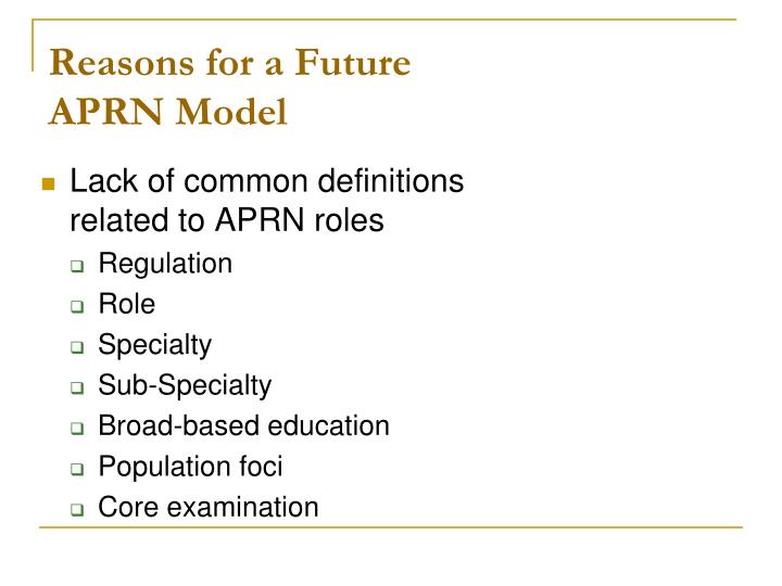 aprn consensus model certification types grid