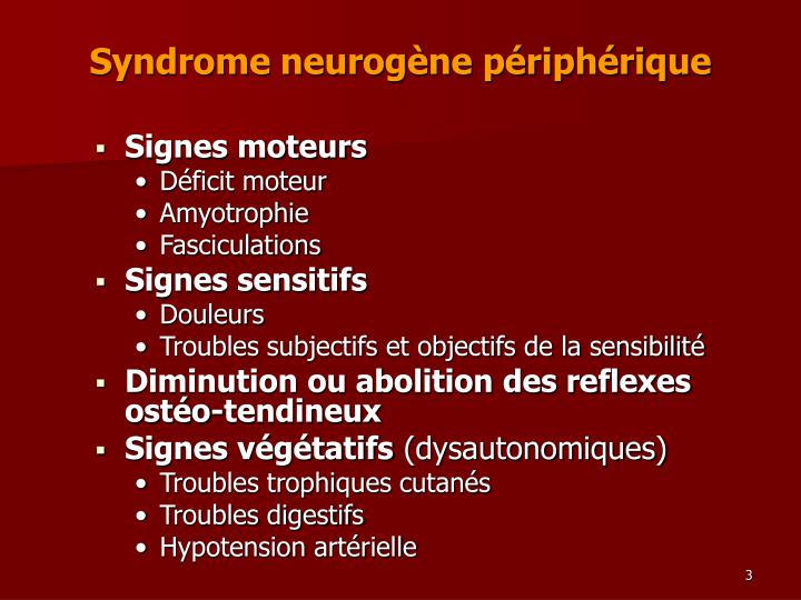 PPT - Pathologie Du Système Nerveux Périphérique PowerPoint ...