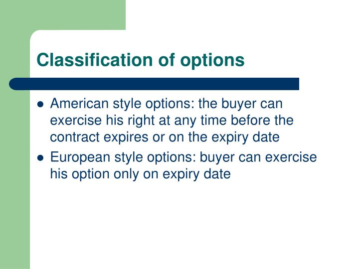 Options on stock indices ppt