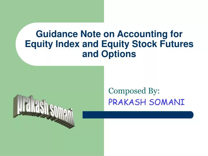 Stock index futures and options ppt