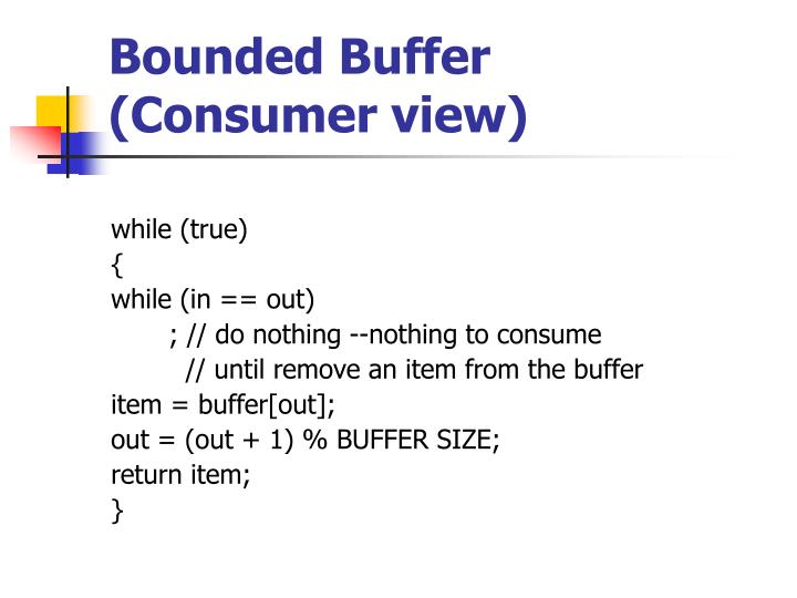 producer consumer with bounded buffer binary semaphor