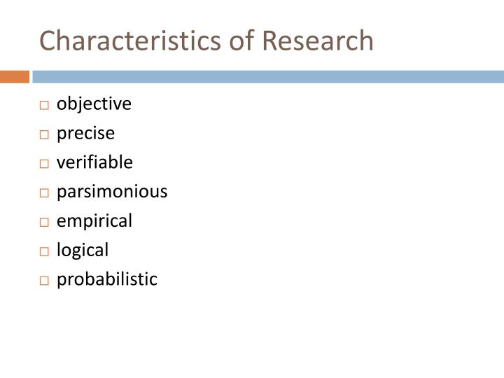Characteristics of a well written research paper
