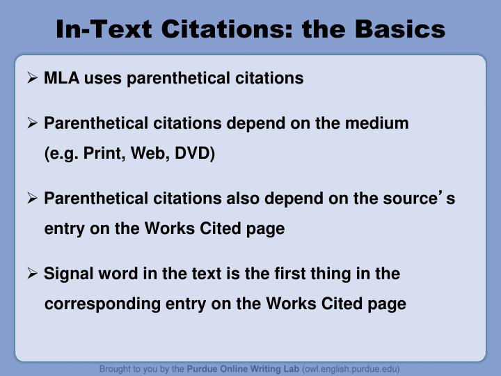 PPT MLA 7 th Edition Formatting and Style Guide