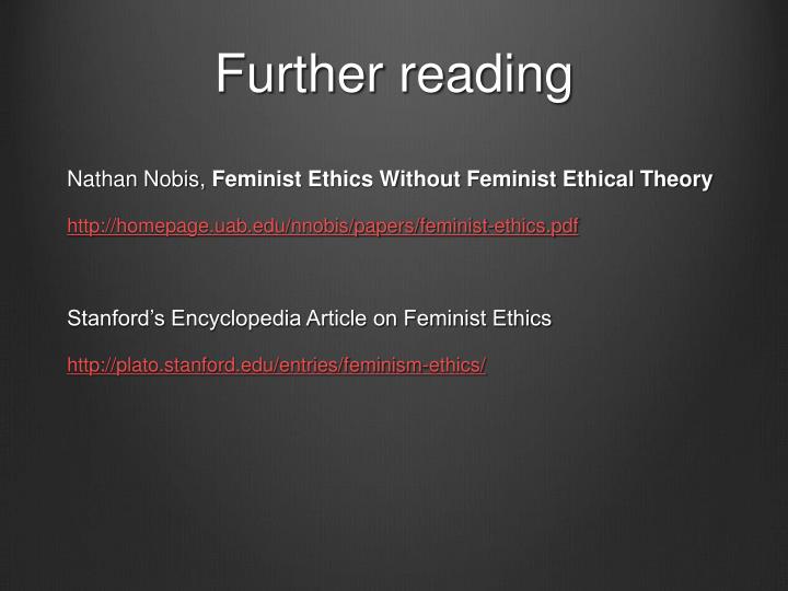 Feminist ethics essay