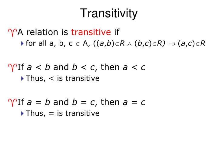 what is transitive relation in mathematics