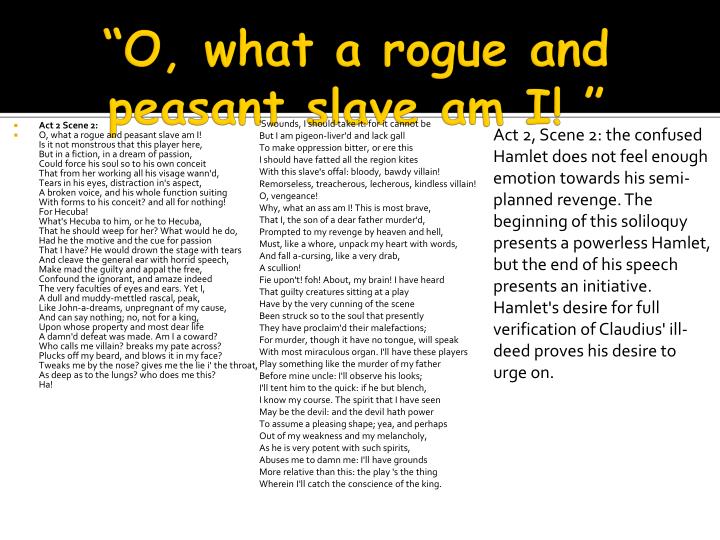 O What A Rogue And Peasant Slave Am I Soliloquy PPT - A Deconstructionist's Point of View on Shakespeare's Hamlet