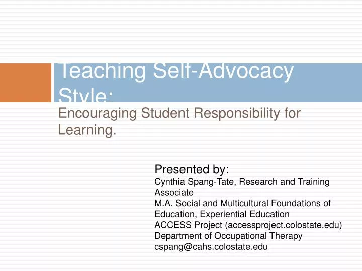 teaching self advocacy Teaching self-advocacy and disclosure skills to individuals on the spectrum should be undertaken by the schools autism research institute 4182 adams avenue. teaching self advocacy Teaching self-advocacy and disclosure skills to individuals on the spectrum should be undertaken by the schools autism research institute 4182 adams avenue.