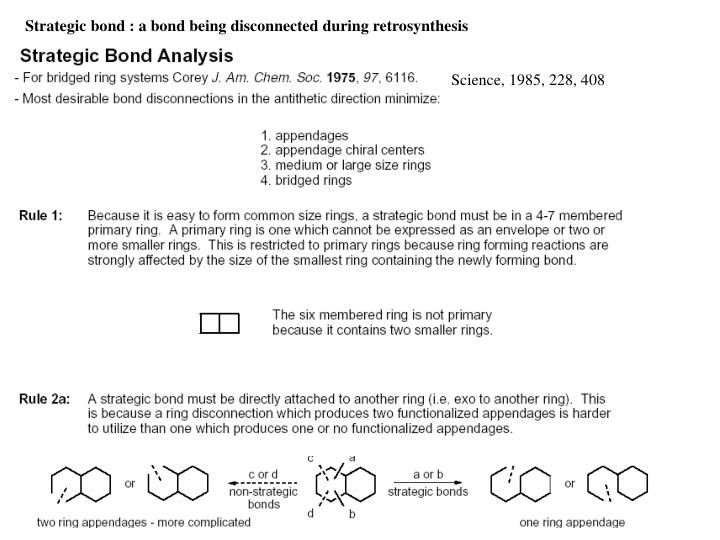 rules of retrosynthesis rules of retrosynthesis