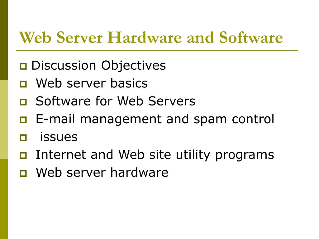 PPT - Web Server Hardware and Software PowerPoint Presentation, free  download - ID:1000188