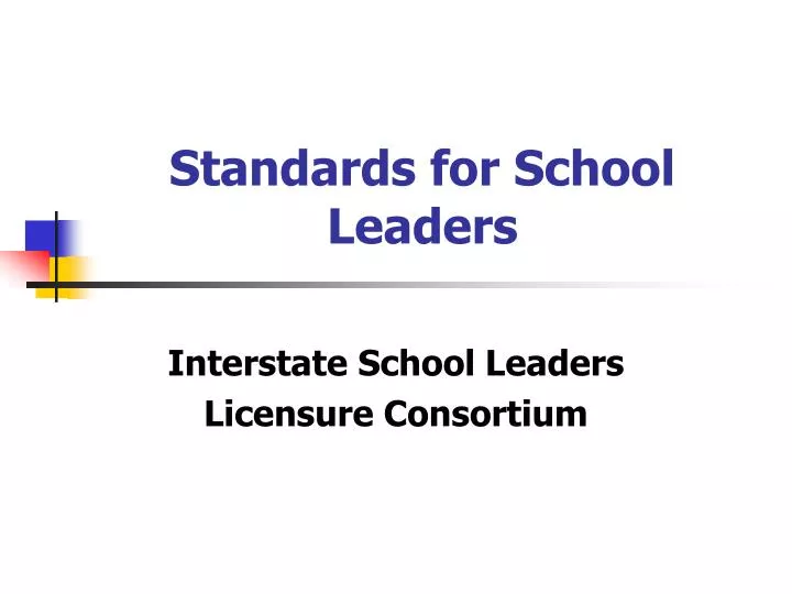 standards for school leaders n.